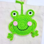 Crochet Frog Pouch Pattern with Eyes and Cheeks