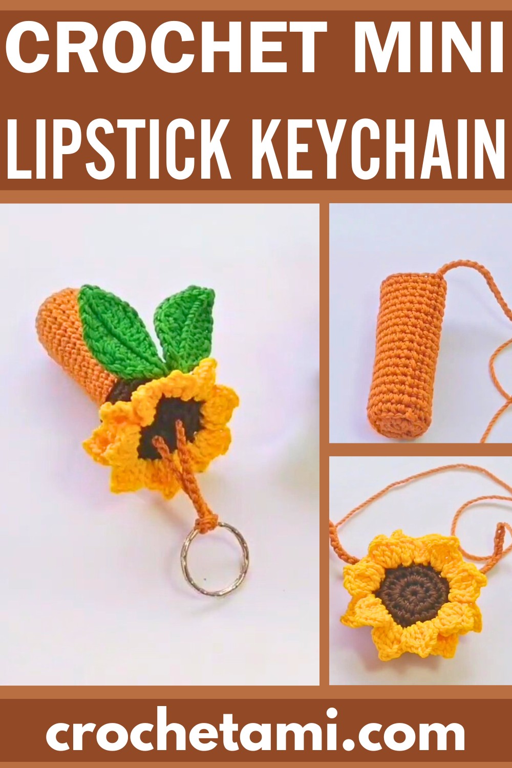 Crochet Lipstick Keychain Pattern