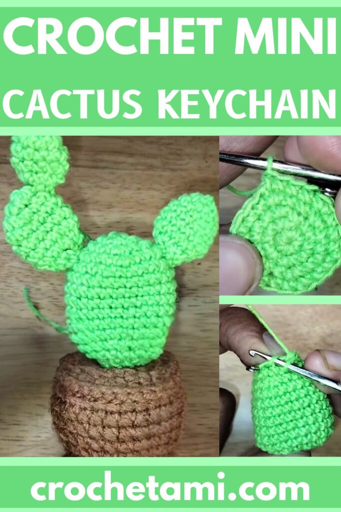 Crochet Mini Cactus Keychain – Easy Pattern