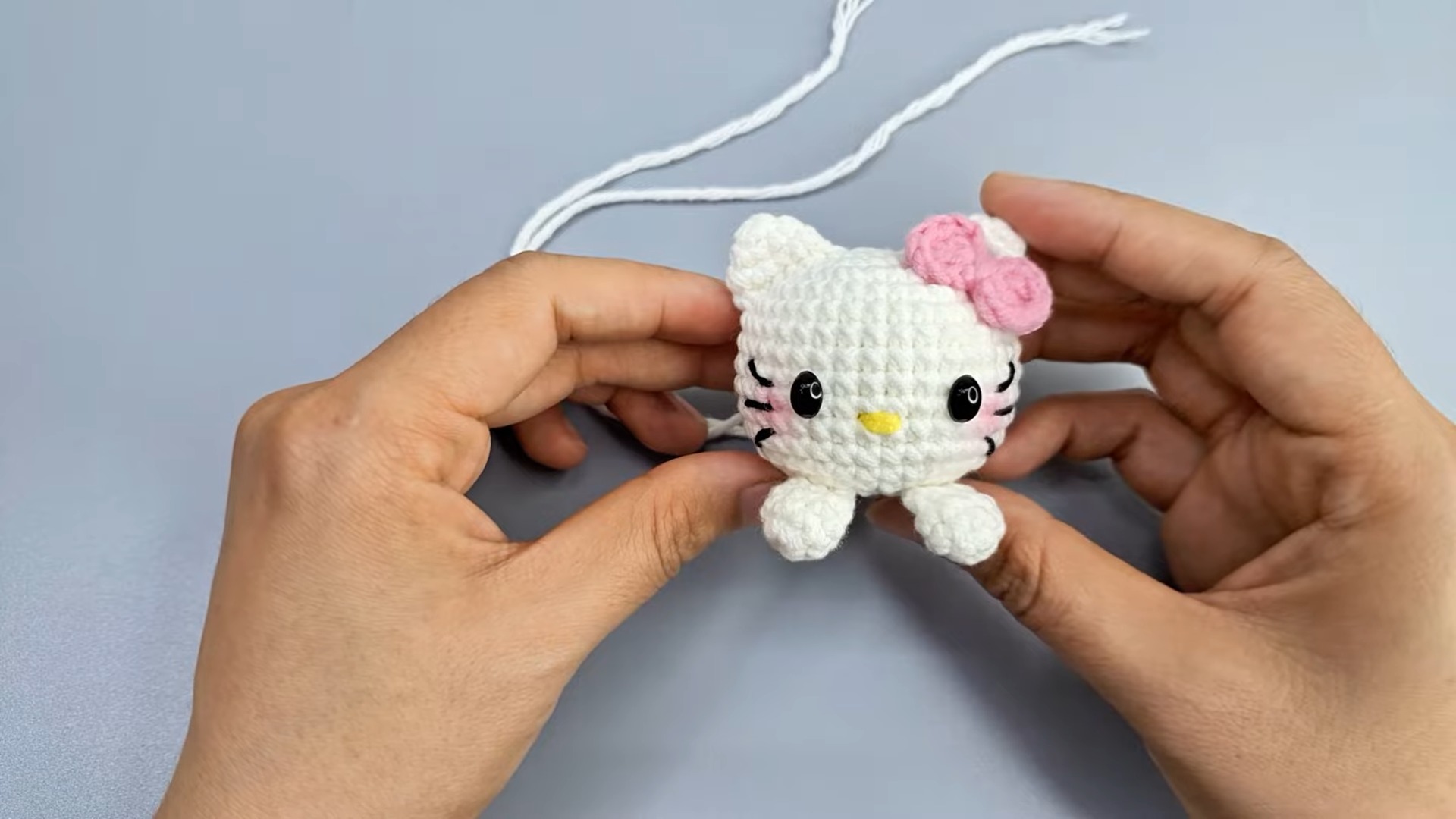Easy Crochet Hello Kitty with Heart Keychain: Step-by-Step Guide for Beginners