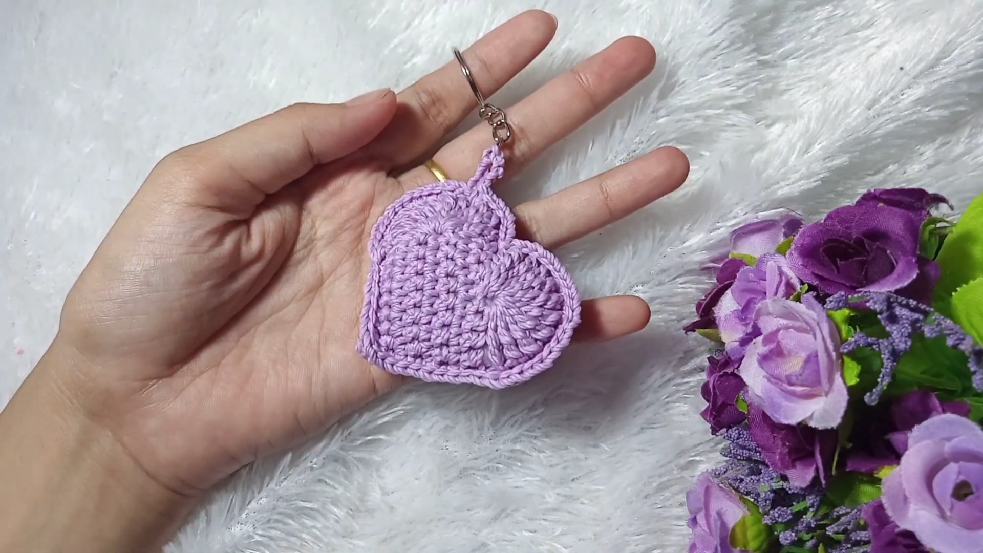 Crochet Heart Keychain Pattern - Step-by-Step Guide