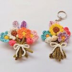 Easy Crochet Mini Flower Bouquet Keychain Pattern