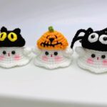 Fun Crochet Ghost with Hat for Halloween Décor
