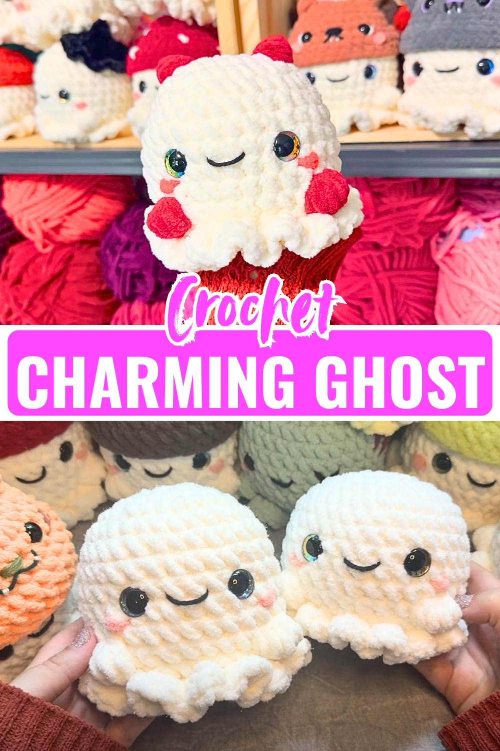 Charming Crochet Ghost Plushie for Halloween or Gifting