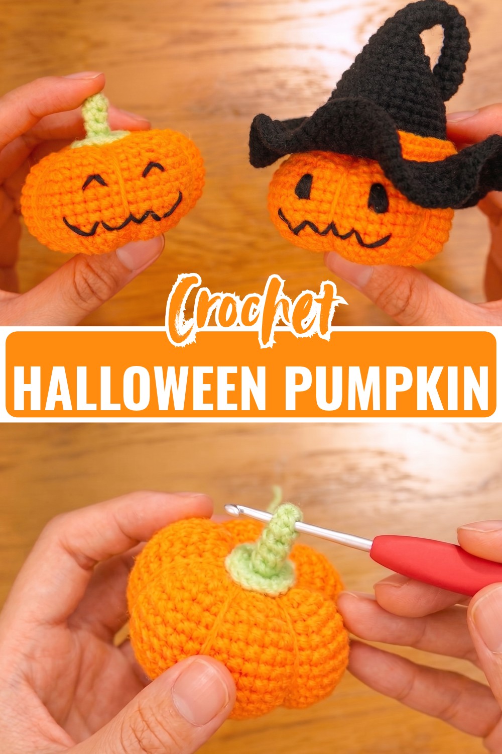 Crochet Halloween Pumpkin Pattern - Easy Amigurumi Tu