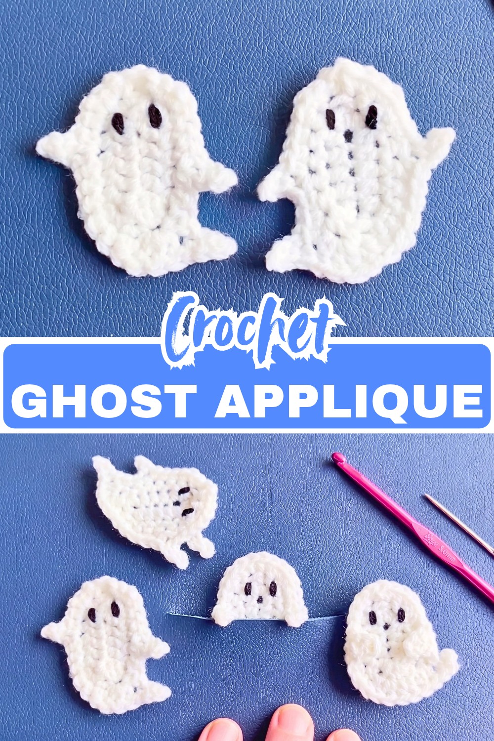Easy & Quick Crochet Ghost Applique Pattern for Halloween