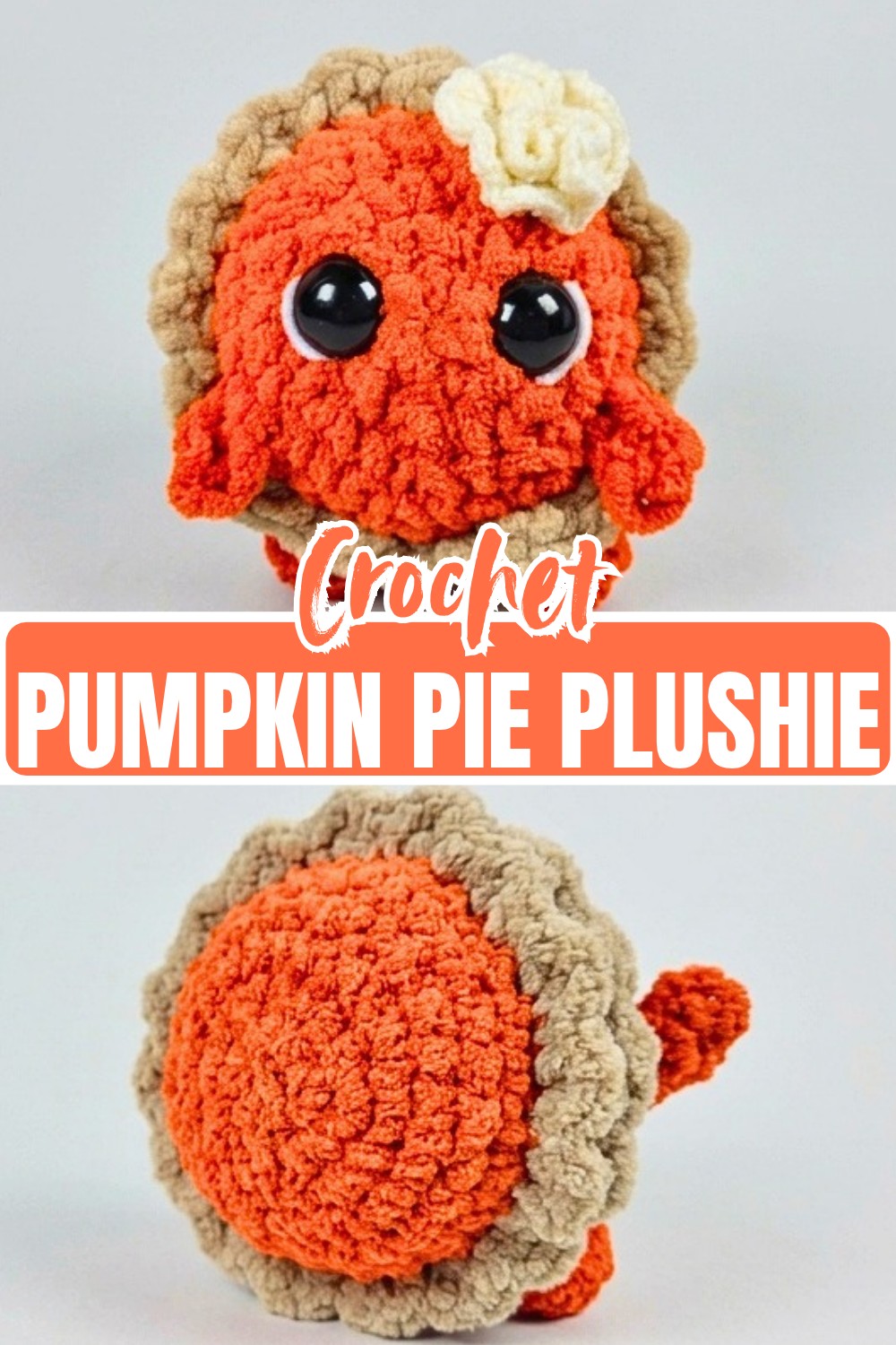 How to Crochet a Pumpkin Pie Plushie - Thanksgiving Amigurumi