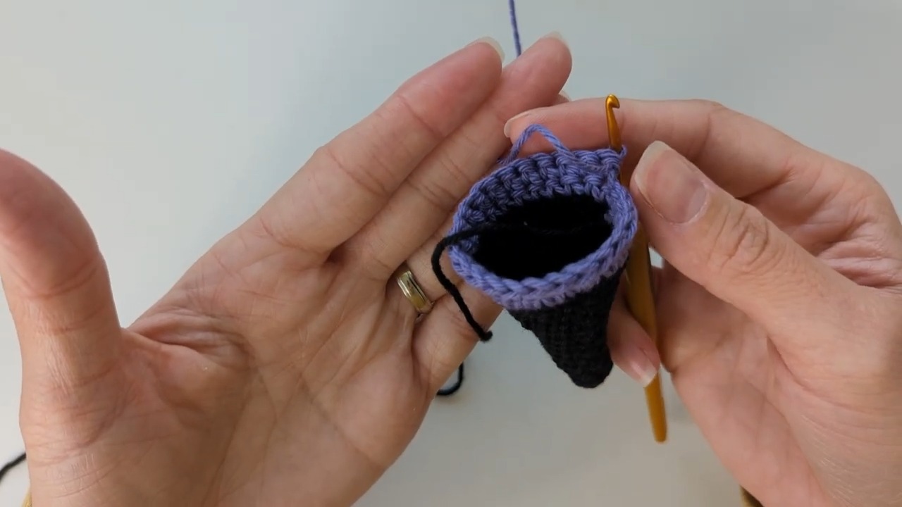 Crochet a Witch Hat Keychain Perfect for Halloween