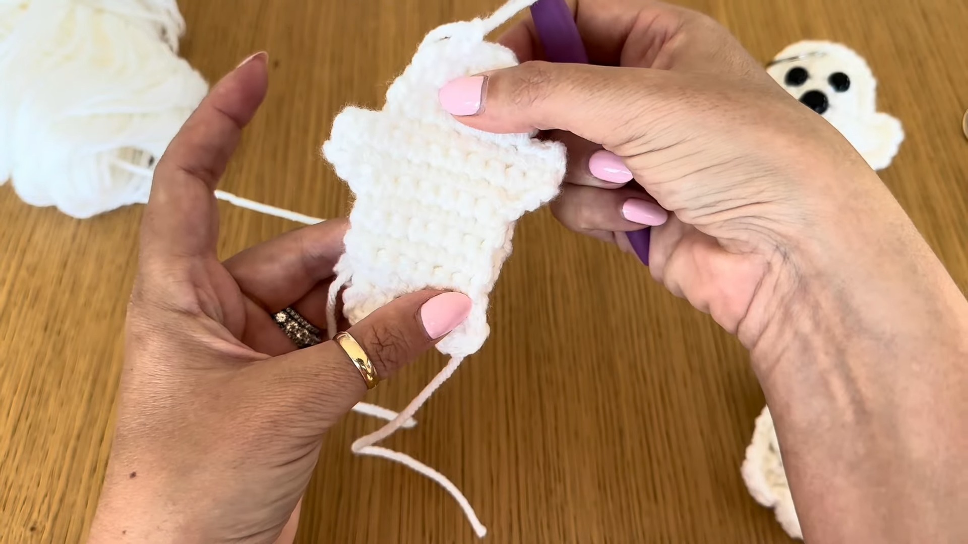 Beginner-Friendly Crochet Ghost Keychain Pattern
