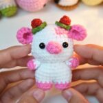 How to Crochet a Charming Strawberry Cow Keychain