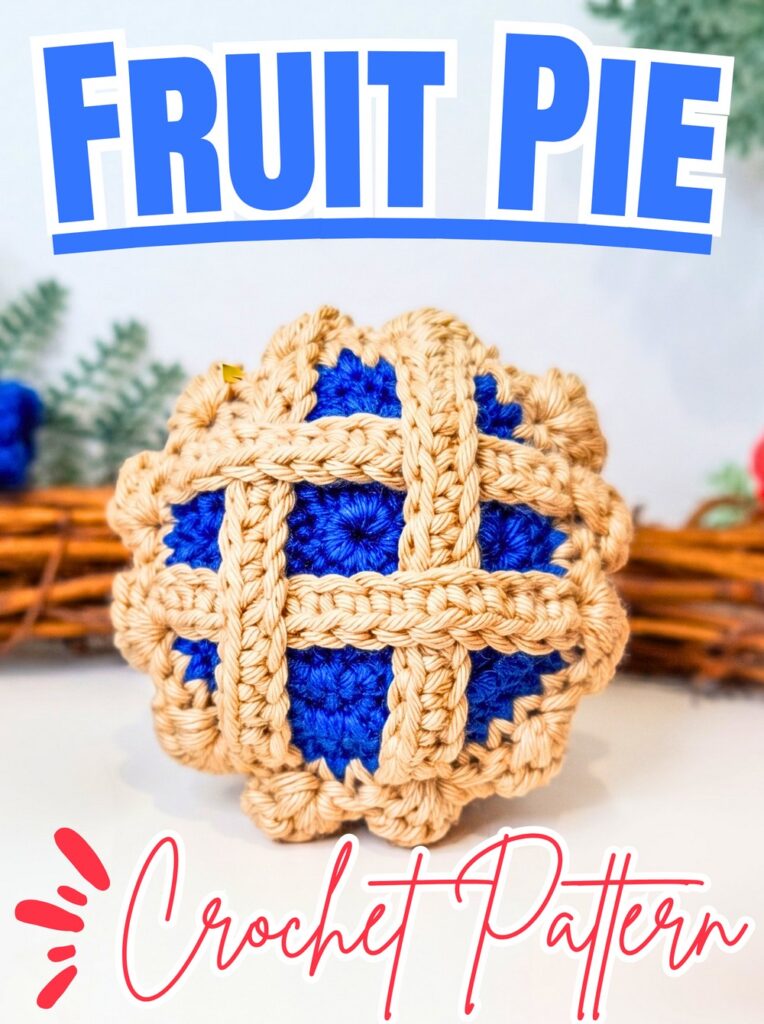 Crochet Amigurumi Fruit Pie Pattern – Mini Cherry or Blueberry Pie
