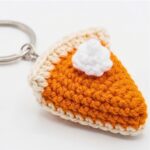 Mini Crochet Pumpkin Pie Keychain Pattern