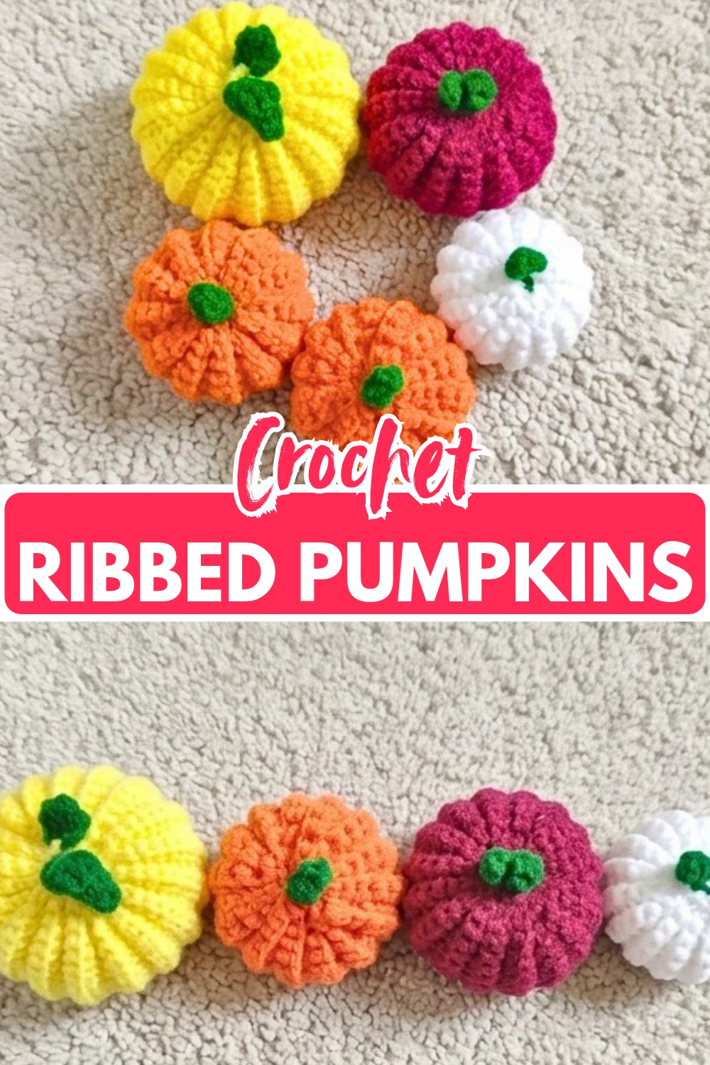 How to Crochet Ribbed Pumpkins in 3 Sizes - Fall Crochet Pattern