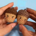 Stylish Crochet Acorn Keychain – Nature-Inspired Design