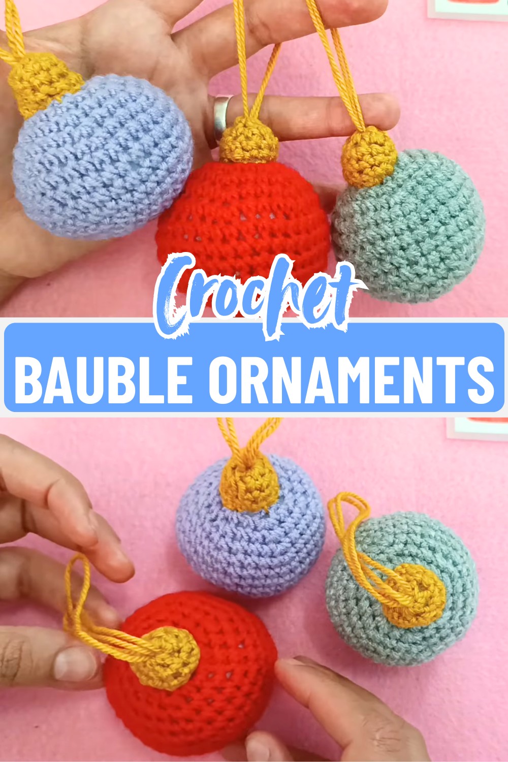 Crochet Christmas Bauble Ornaments for Festive Décor