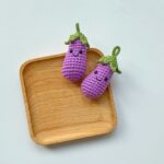 Crochet Eggplant Keychain Tutorial for Handmade Accessory