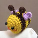 Handmade Crochet Bee Keychain for Gifts