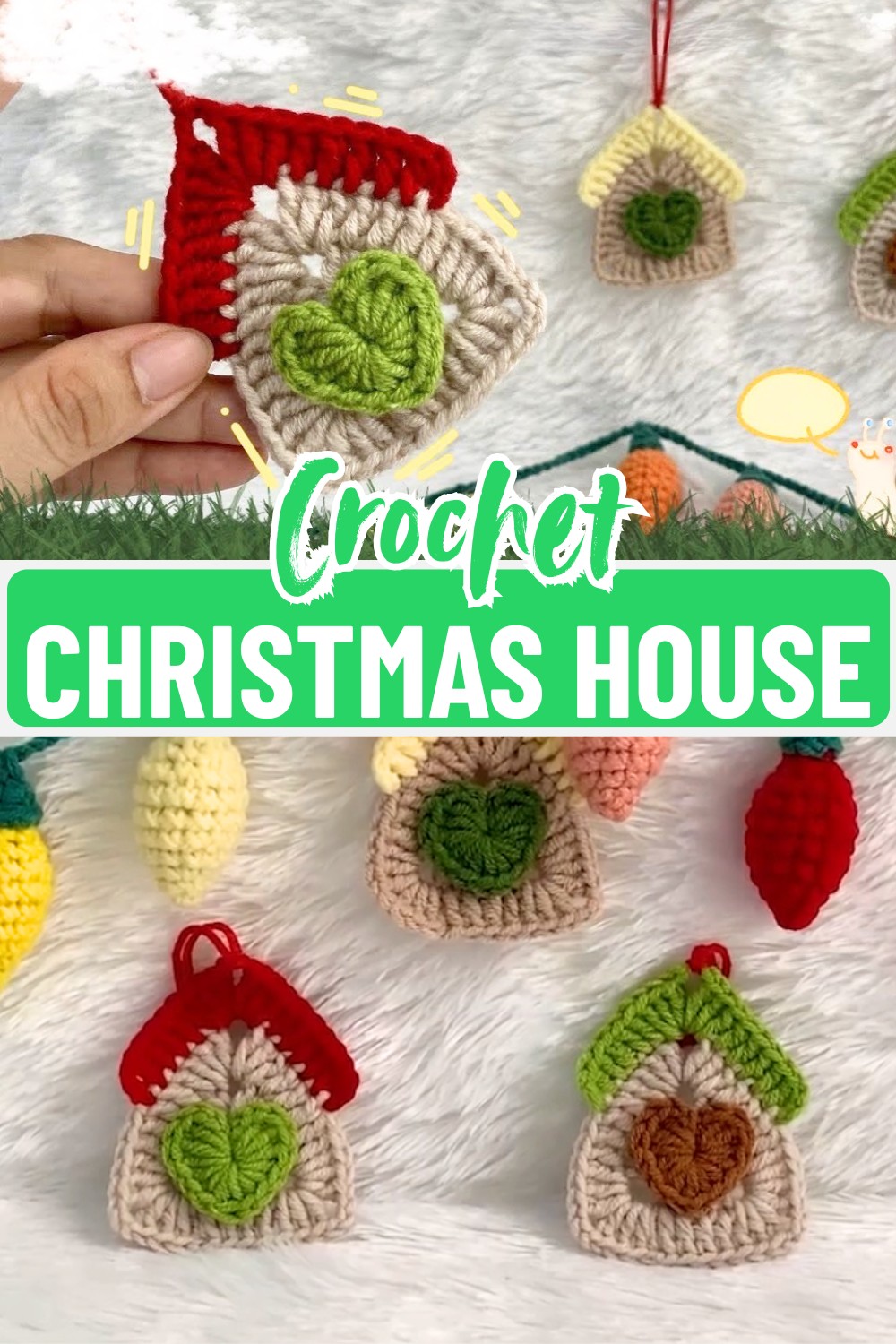 Handmade Crochet Christmas House for Unique Holiday Decor