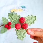 How To Crochet Christmas Holly Leaf For Festive Decor, Gifts, And Accessories