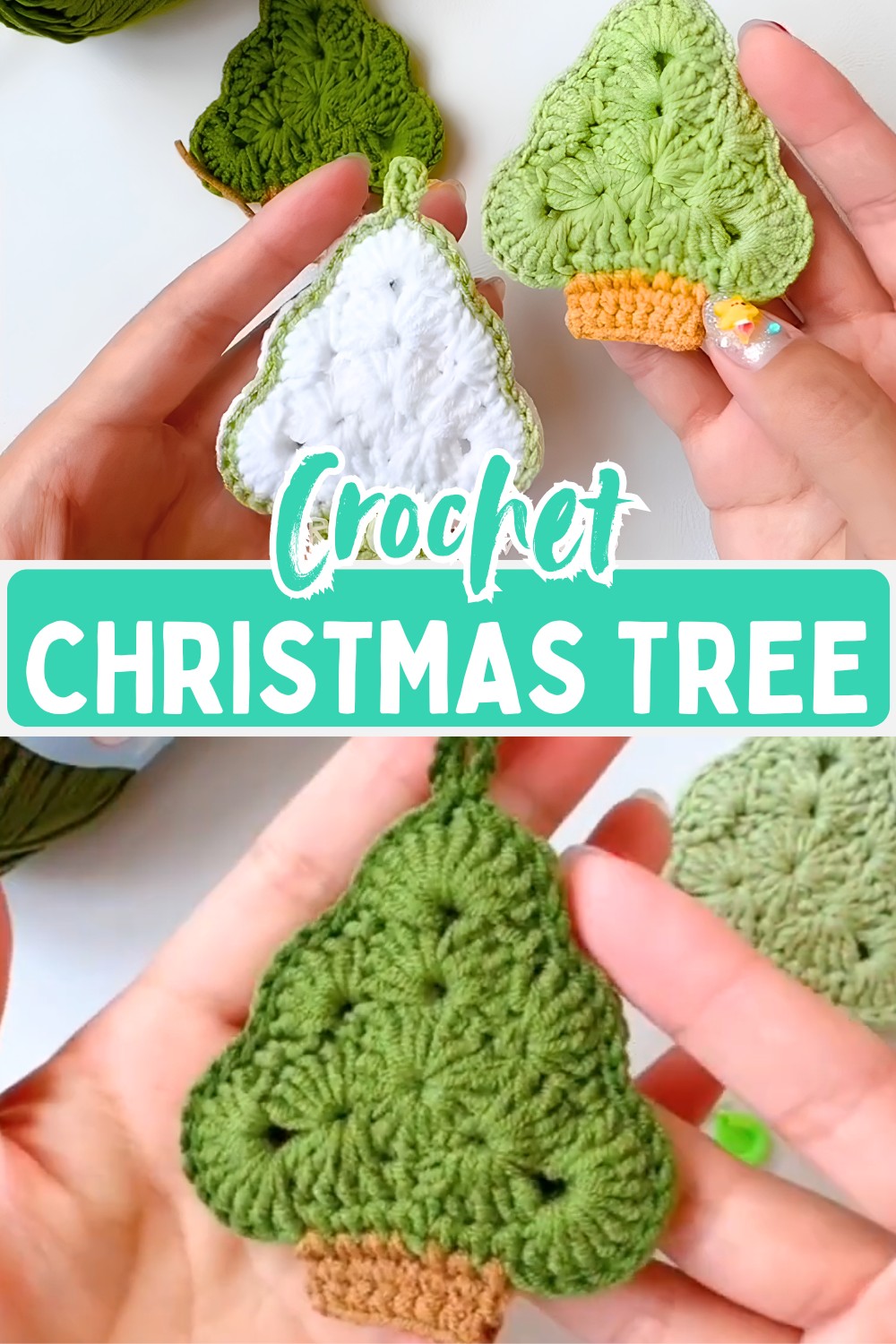 How to Crochet Christmas Tree Ornament Pattern For Decoration 