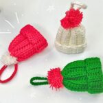 How to Crochet Mini Christmas Hat Ornament for Festive Holiday Decor