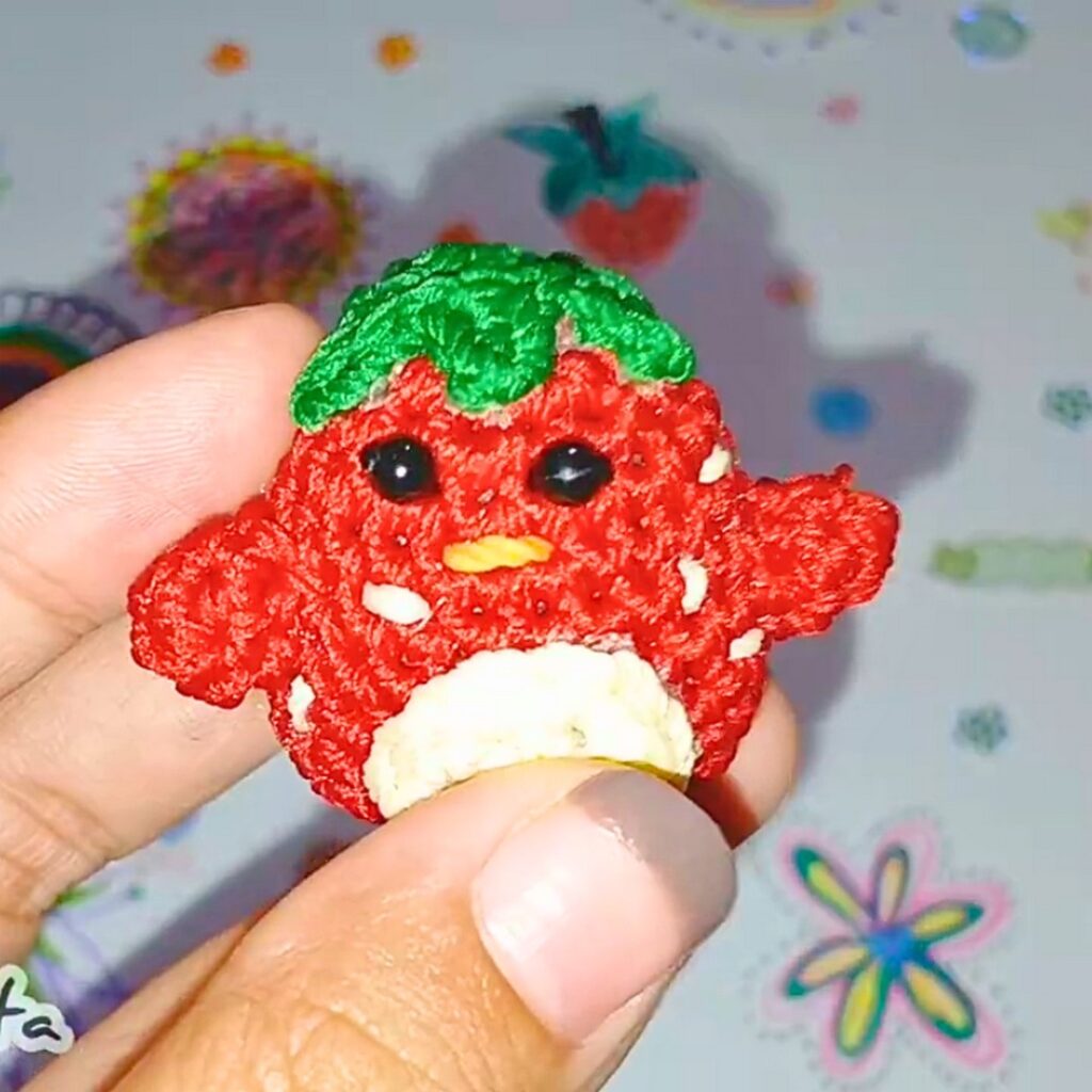 How to Crochet a Charming Strawberry Penguin Keychain