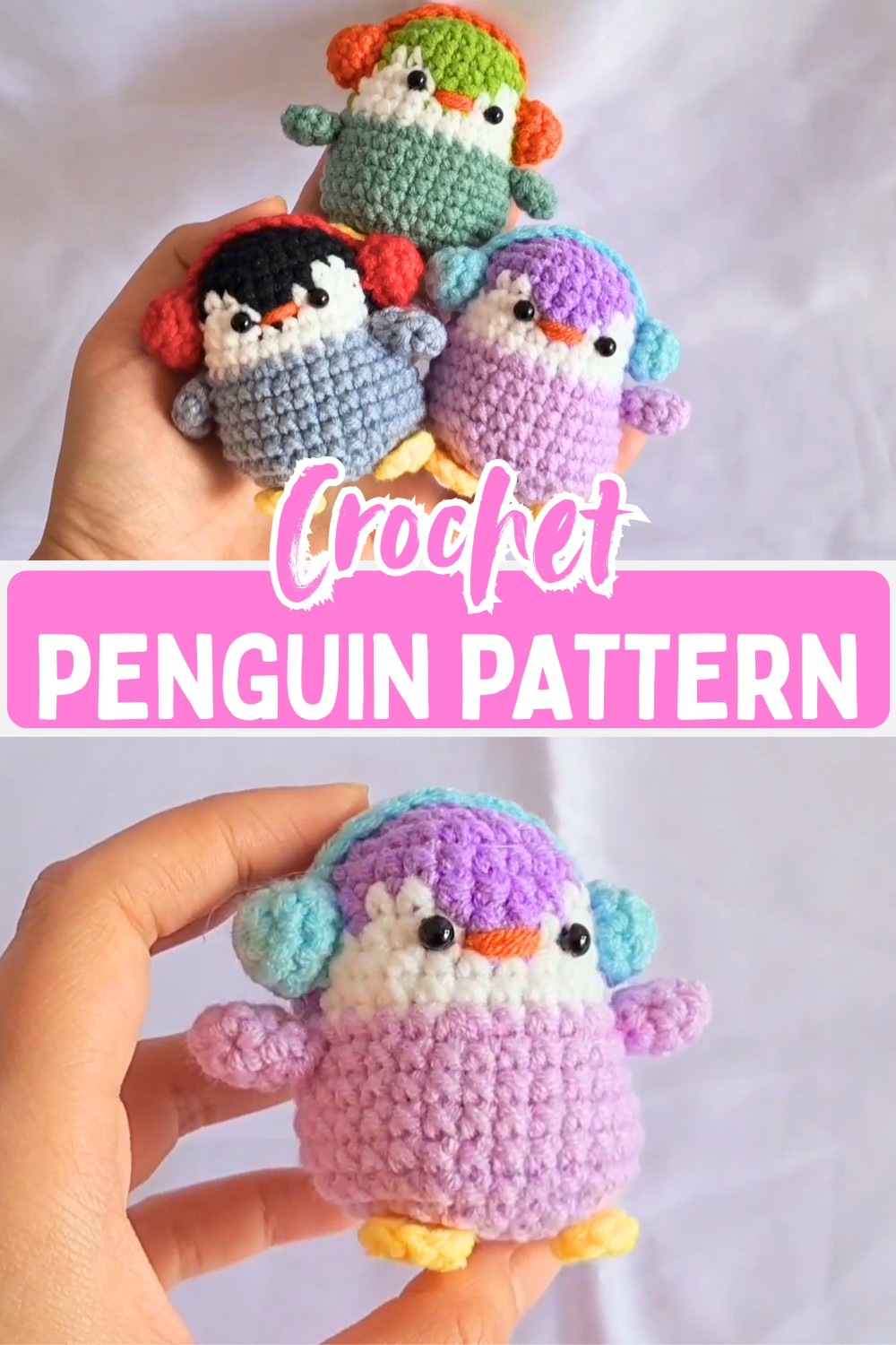 How to Crochet a Penguin Pattern With Cute Ear Muffs
