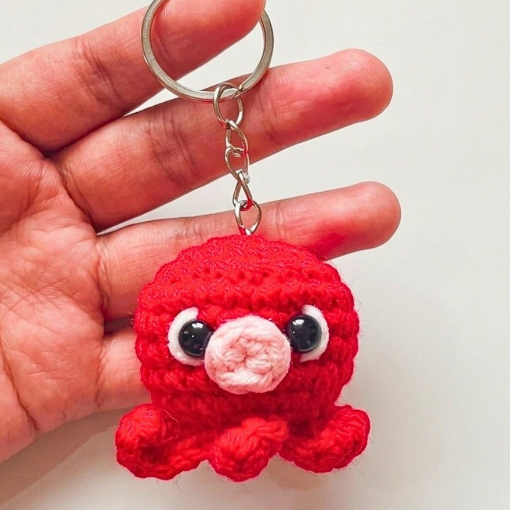 Crochet Baby Octopus Amigurumi Pattern with Six Curling Tentacles