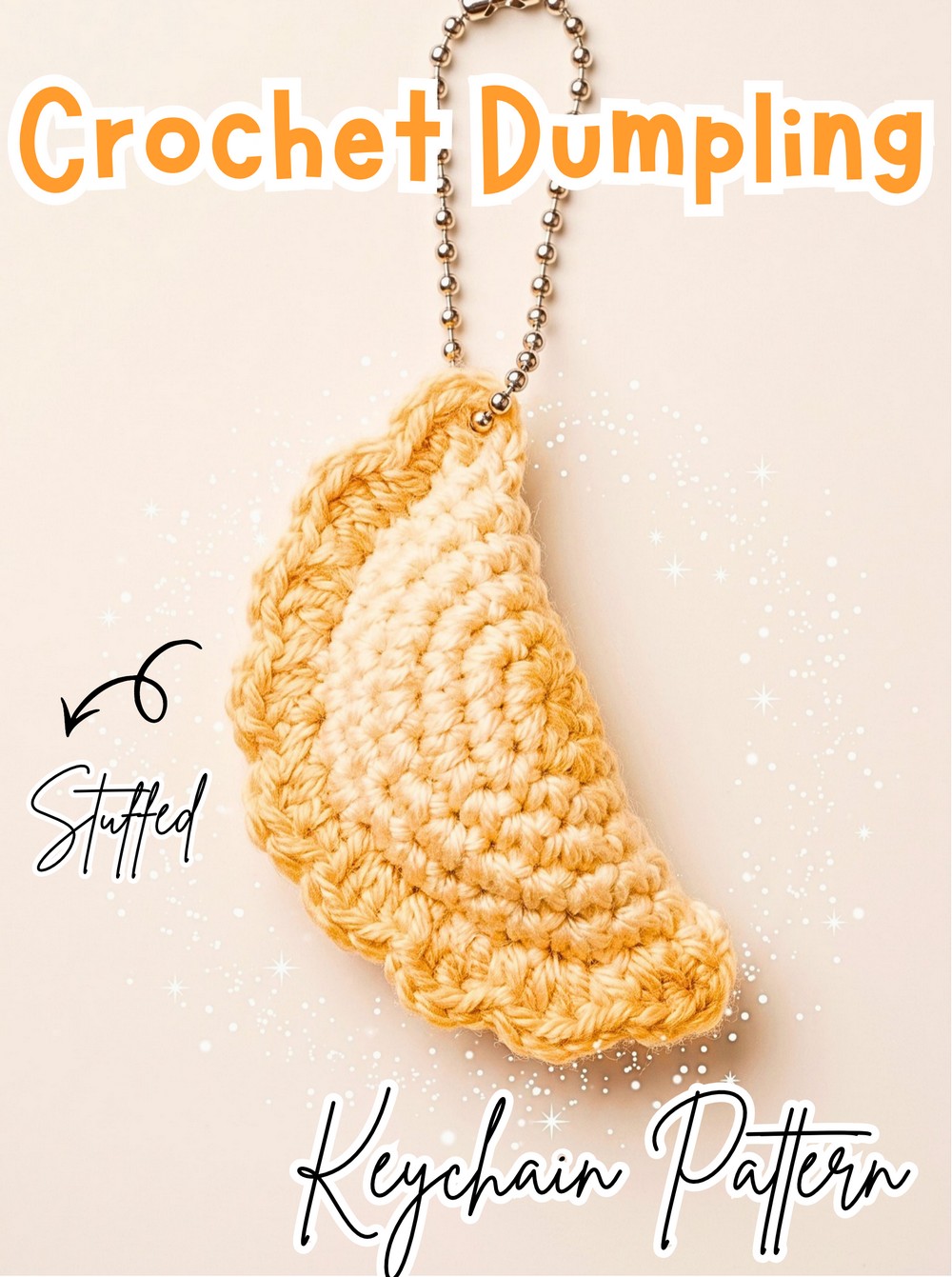 Crochet Dumpling Keychain Pattern – Easy Stuffed Dumpling Charm
