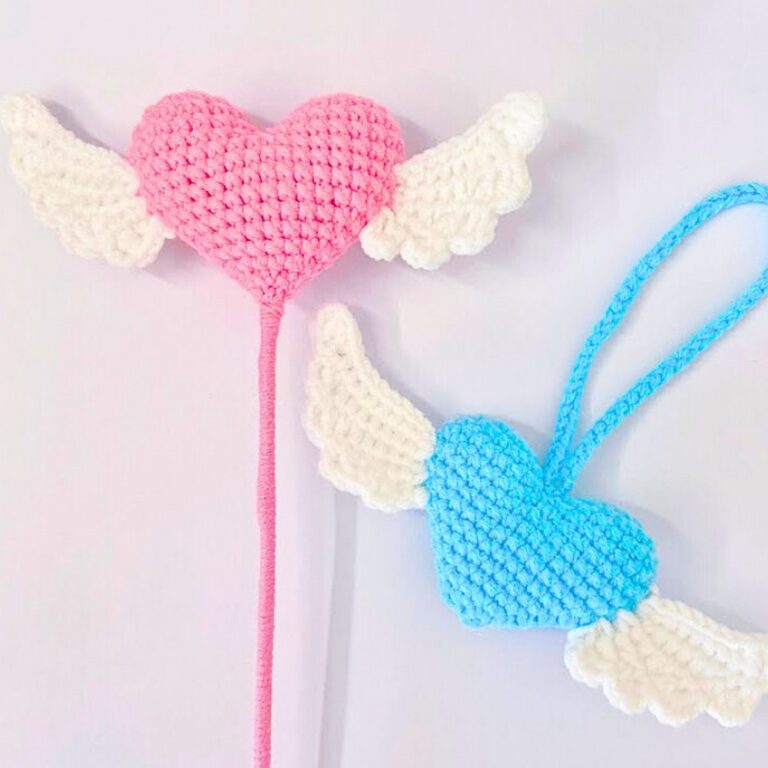 Crochet Heart with Wings Pattern for Creative Decor