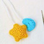 Crochet Moon and Star Charm for Bags With Unique Details