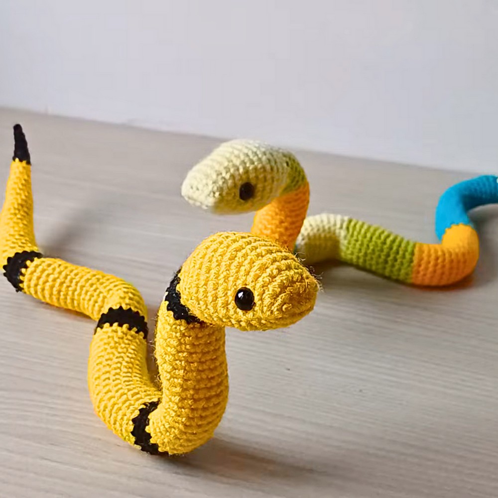 Crochet Snake Amigurumi - Fun No-Sew Pattern