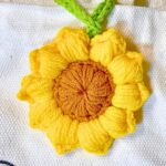 Crochet Sunflower Keychain Pattern for Handmade Accessory