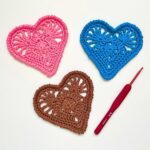 Heart-Shaped Crochet Coaster Pattern