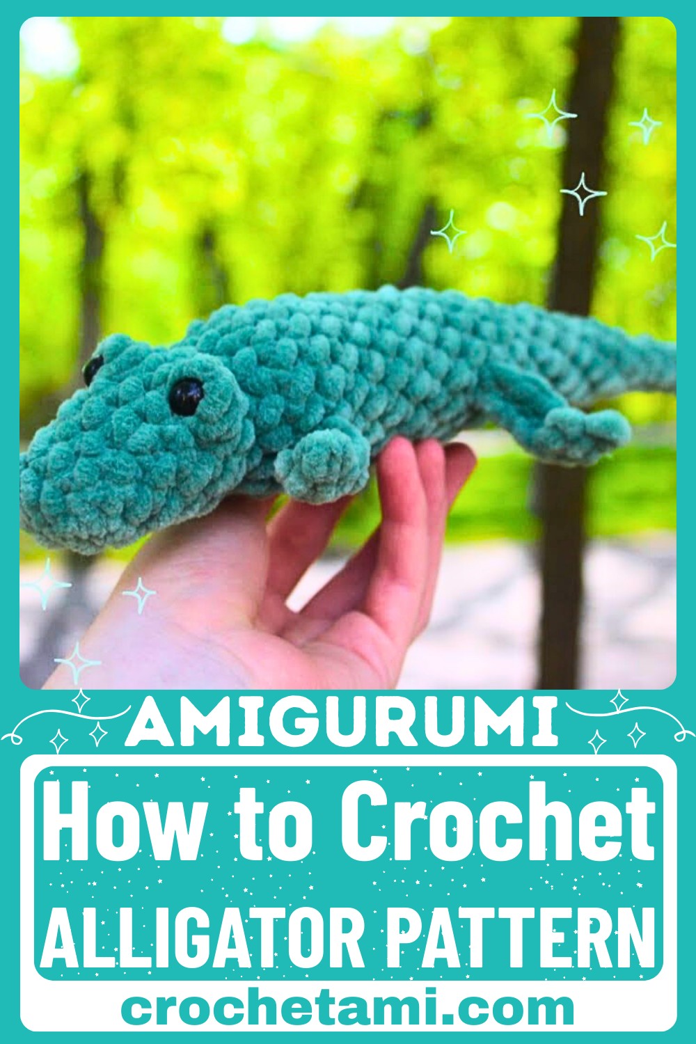 Quick And Cute No-Sew Crochet Alligator Pattern - Crochet Ami