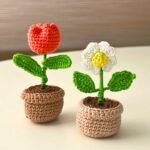 Crochet Potted Flowers For Beginner-Friendly Decoration