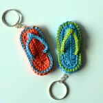 Easy Crochet Flip-flop Keychain Pattern for Beginners