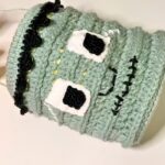 Crochet Frankenstein Halloween Lantern with Built-In Basket