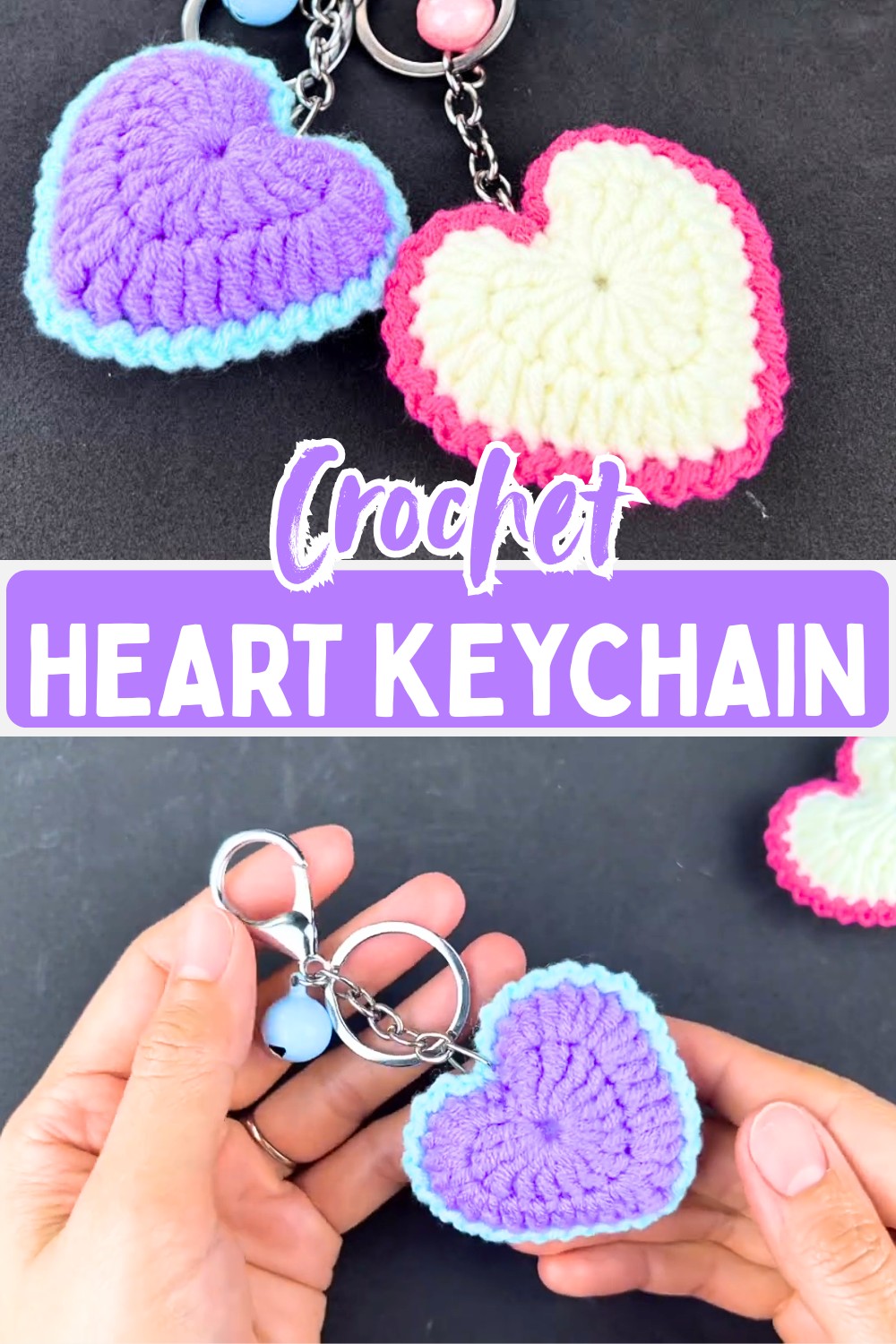 Crochet Heart Keychain Pattern - Perfect For Gifts