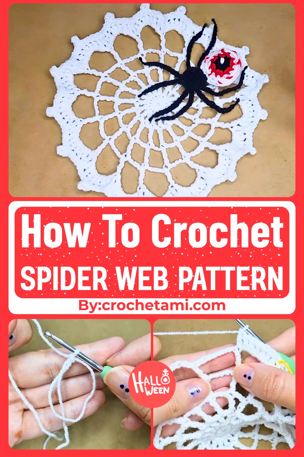 Crochet a Spider Web With Beginner-Friendly Pattern For Décor