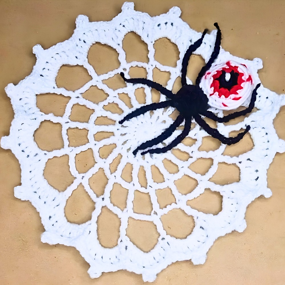 Crochet a Spider Web With Beginner-Friendly Pattern For Décor