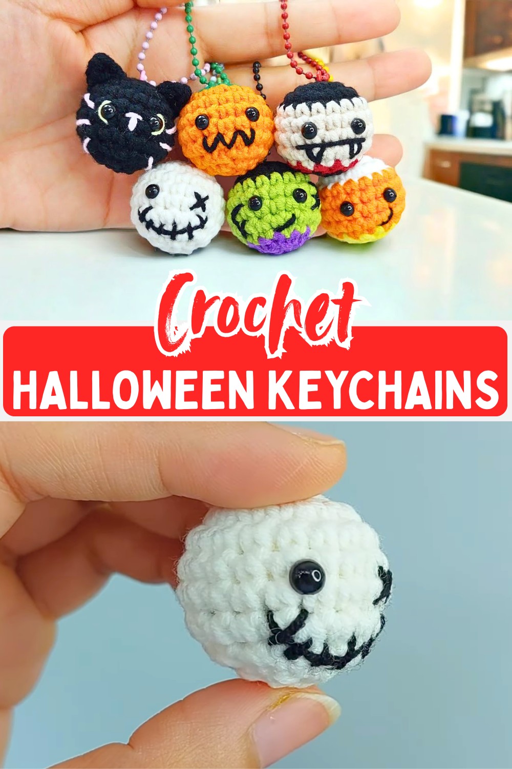 Mini Crochet  Halloween-Themed Keychains For Everyone