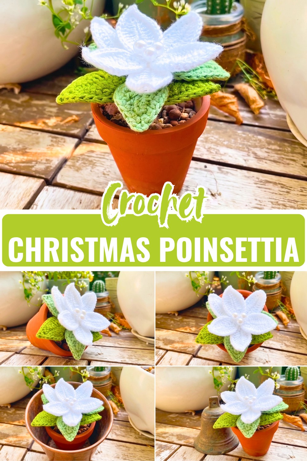 Crochet Christmas Poinsettia Pattern for Festive Holiday Décor
