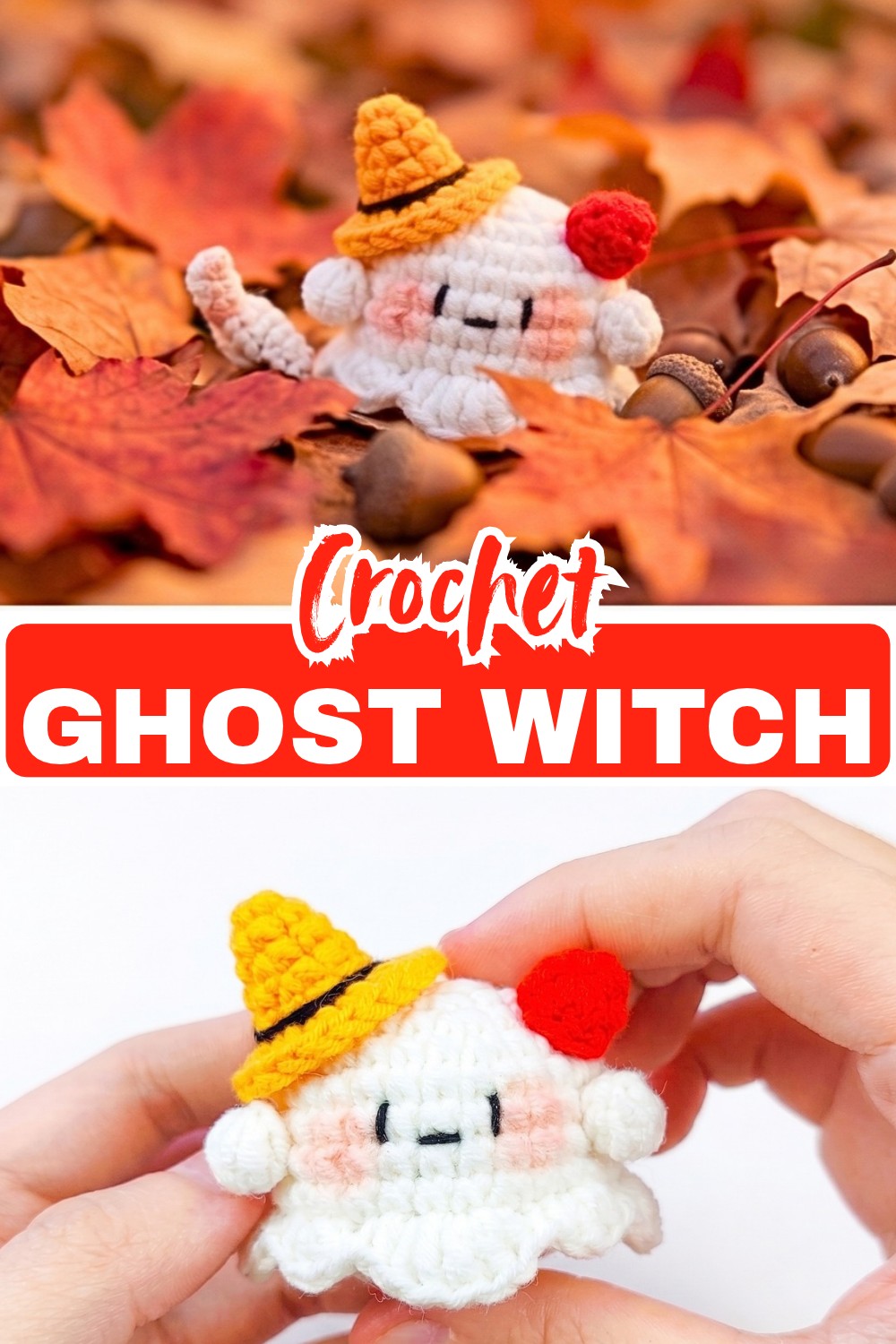 Cute & Spooky Crochet Ghost Witch Amigurumi Pattern