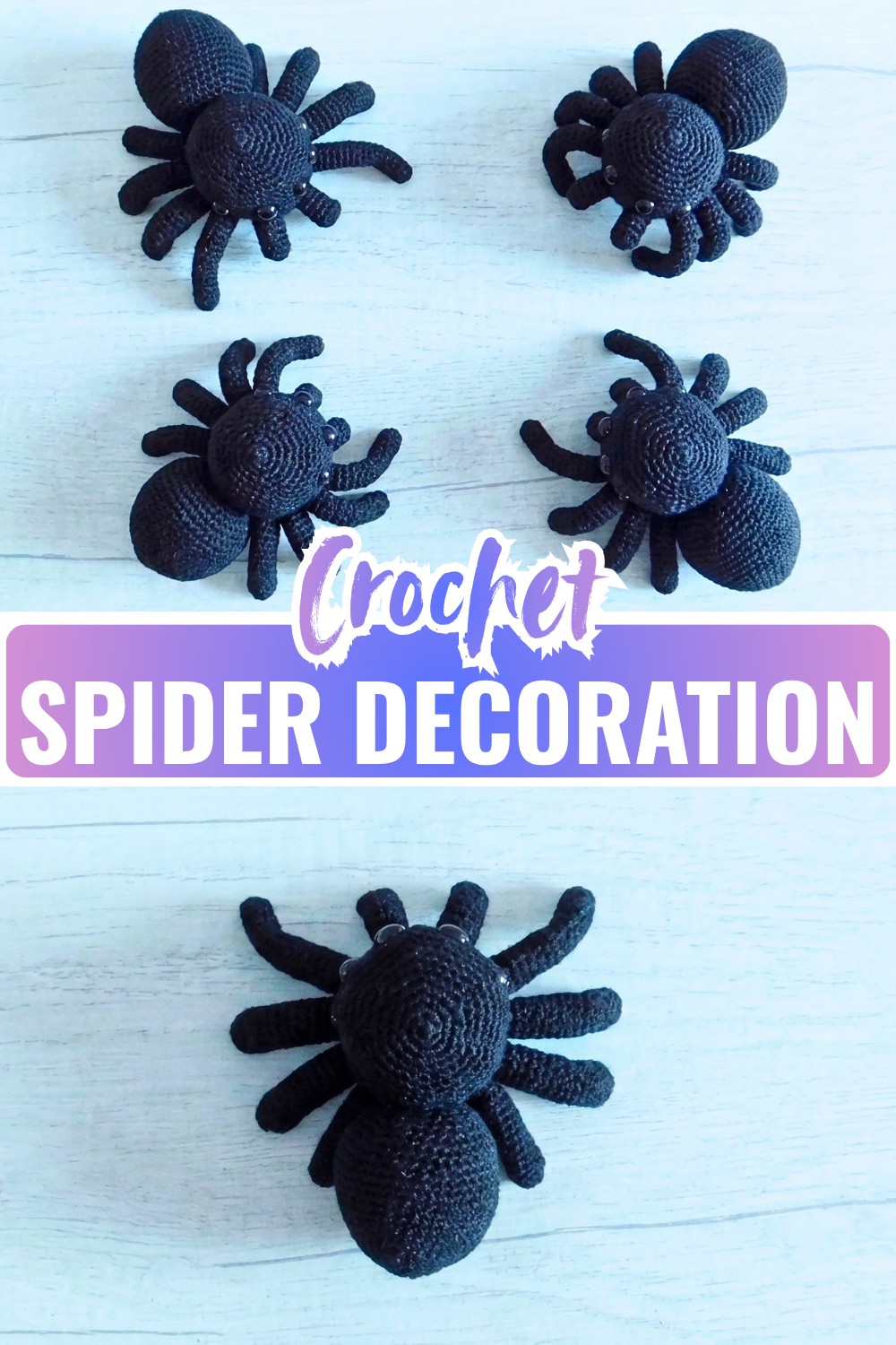 Free Crochet Halloween Spider Decoration Pattern