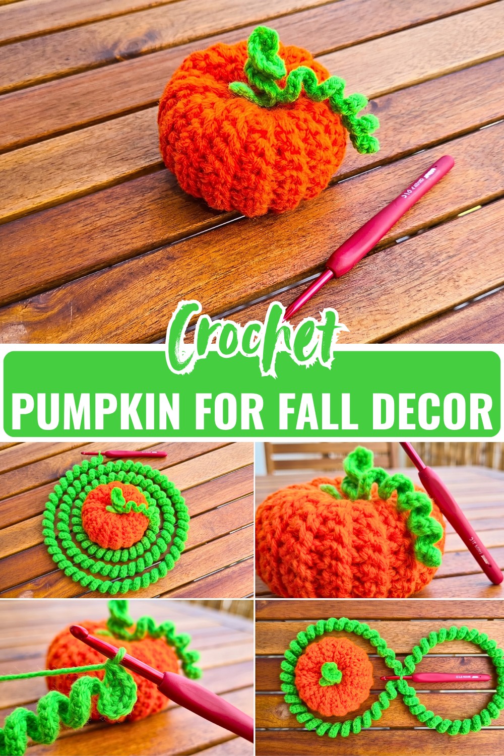 Free Crochet Pumpkin Pattern for Fall Decor