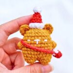 Crochet Christmas Bear Pattern - Santa Hat & Mini Bag