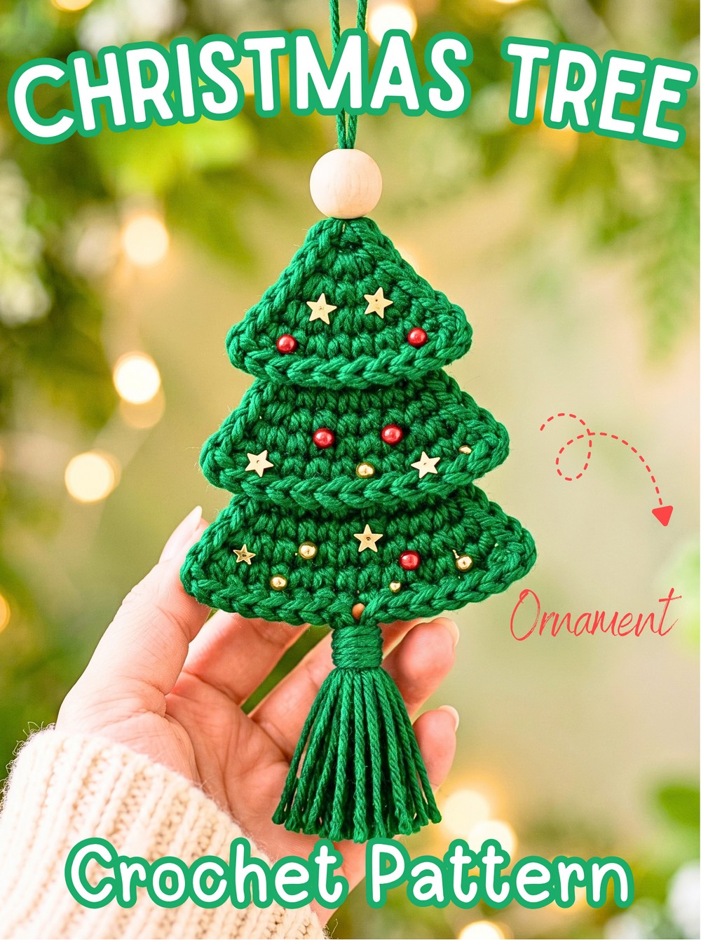 Crochet Christmas Tree Ornament Pattern – Easy Tiered Tree