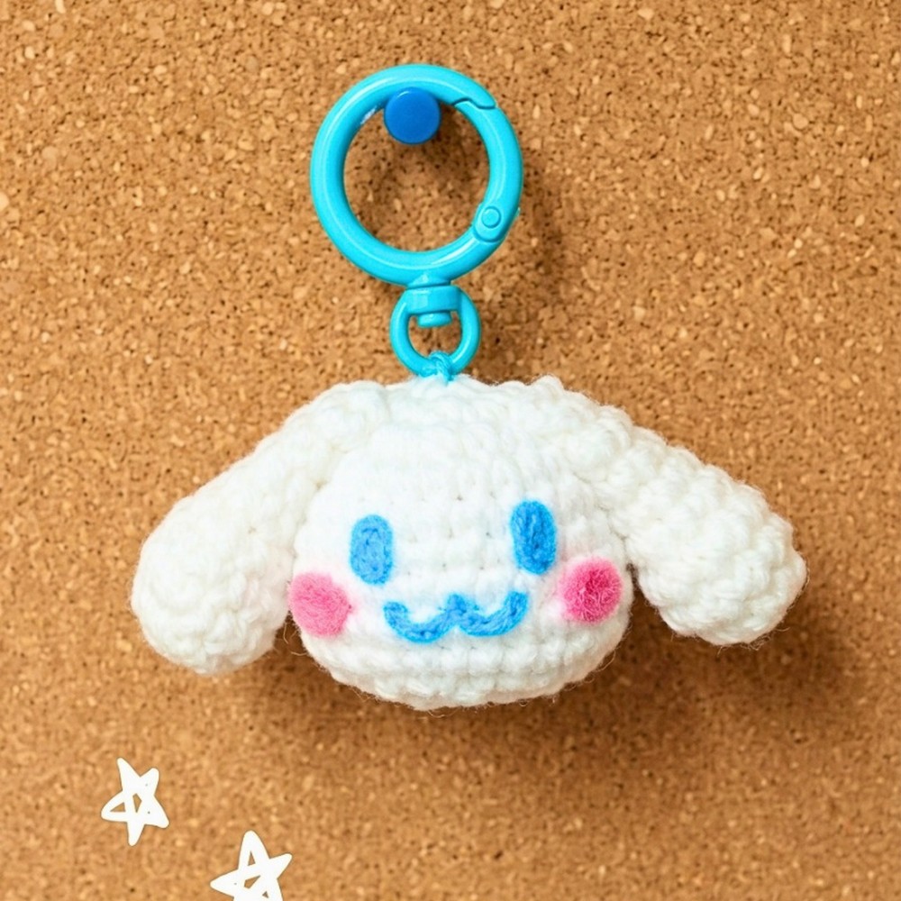 Crochet Cinnamoroll Amigurumi Keychain Pattern with Floppy Ears