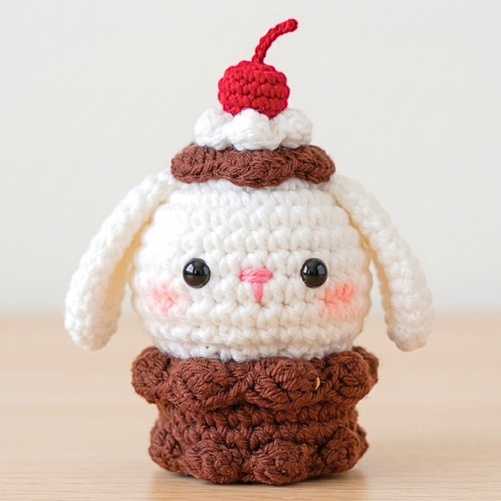 Crochet Rabbit Choco Cake Amigurumi Pattern
